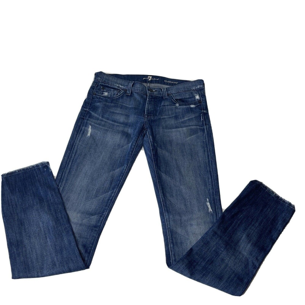 7 For All Mankind Medium Wash ROXANNE Sz 28 EUC